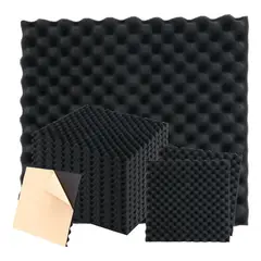 GENERICO - Kit 12 Paneles De Espuma Acustica Alta Densidad,30x30x2.7cm Negro - 223663