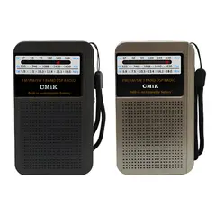 GENERICO - Radio Fm Am Sw Portátil Emergencia Recargable 500 Mah Color Marron - 348001