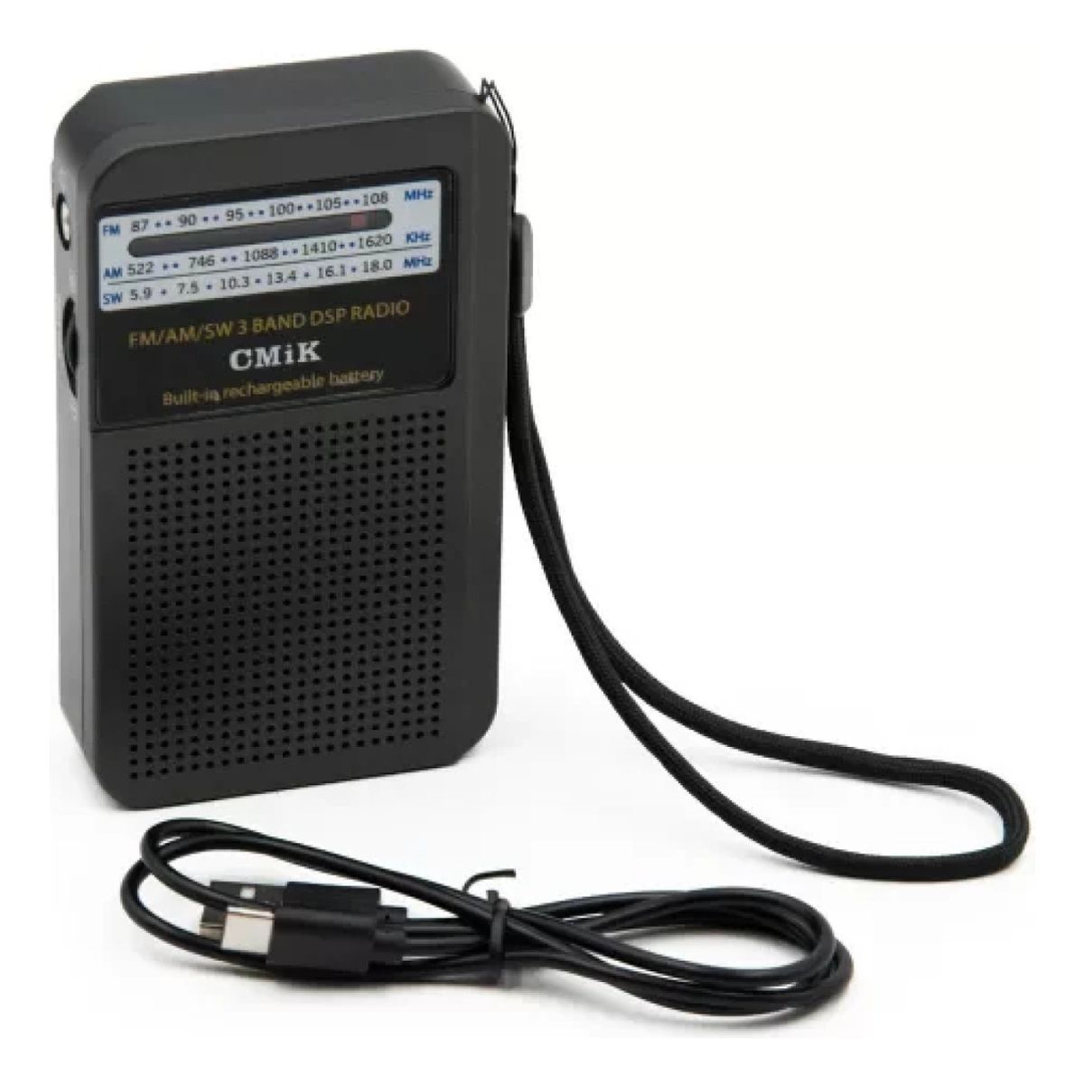 GENERICO - Radio Fm Am Sw Portátil Emergencia Recargable 500 Mah Color Marron - 348001