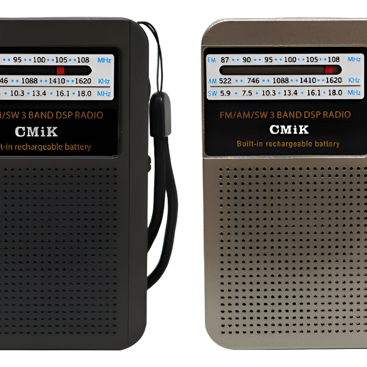 GENERICO - Radio Fm Am Sw Portátil Emergencia Recargable 500 Mah Color Negro - 348001