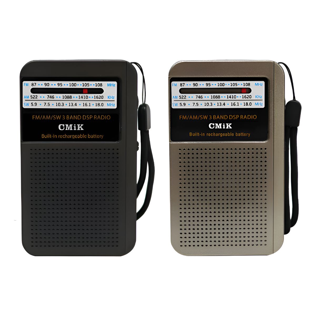 GENERICO - Radio Fm Am Sw Portátil Emergencia Recargable 500 Mah Color Negro - 348001