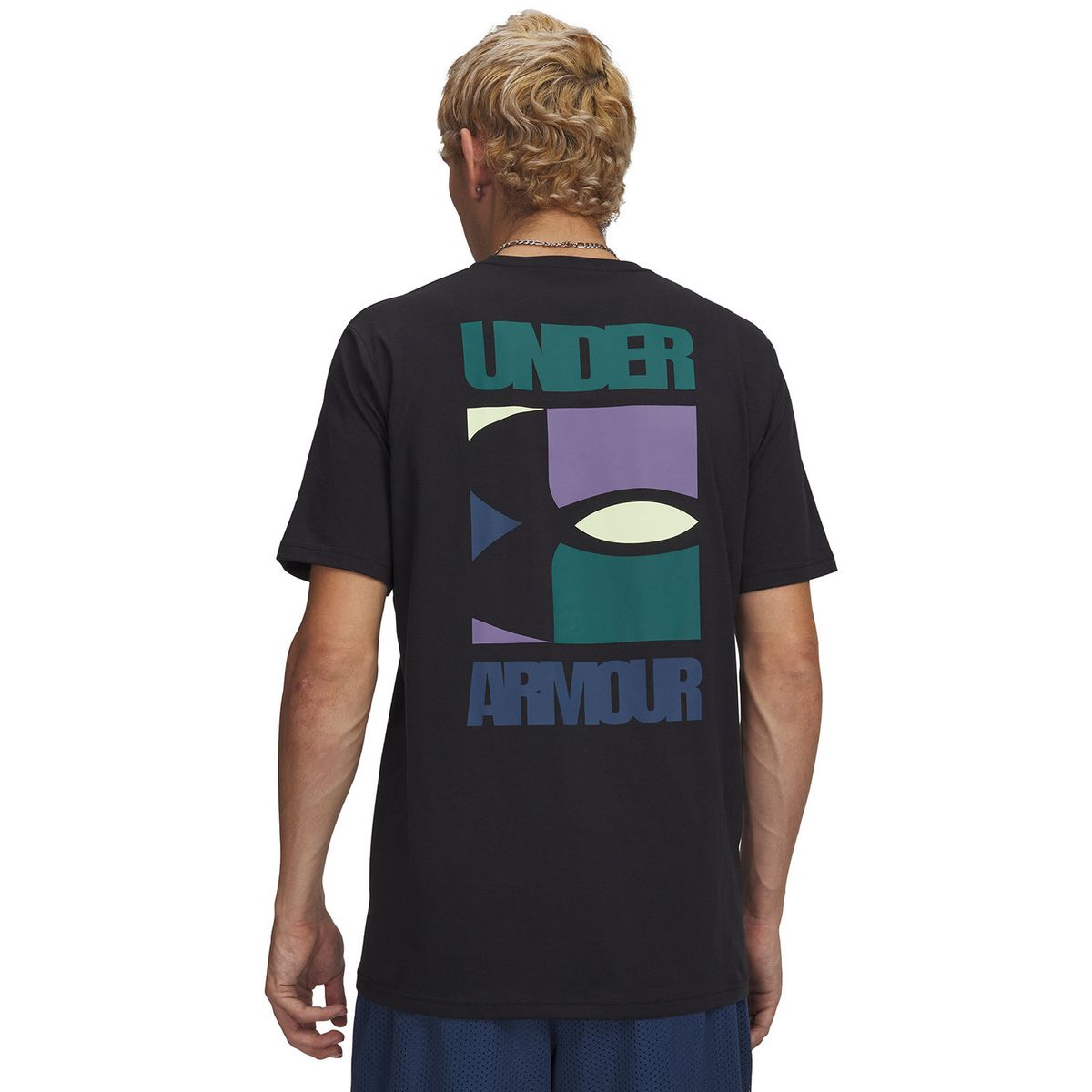 UNDER ARMOUR - Polera M/C Hombre M Block Logo Ss Negro UNDER ARMOUR