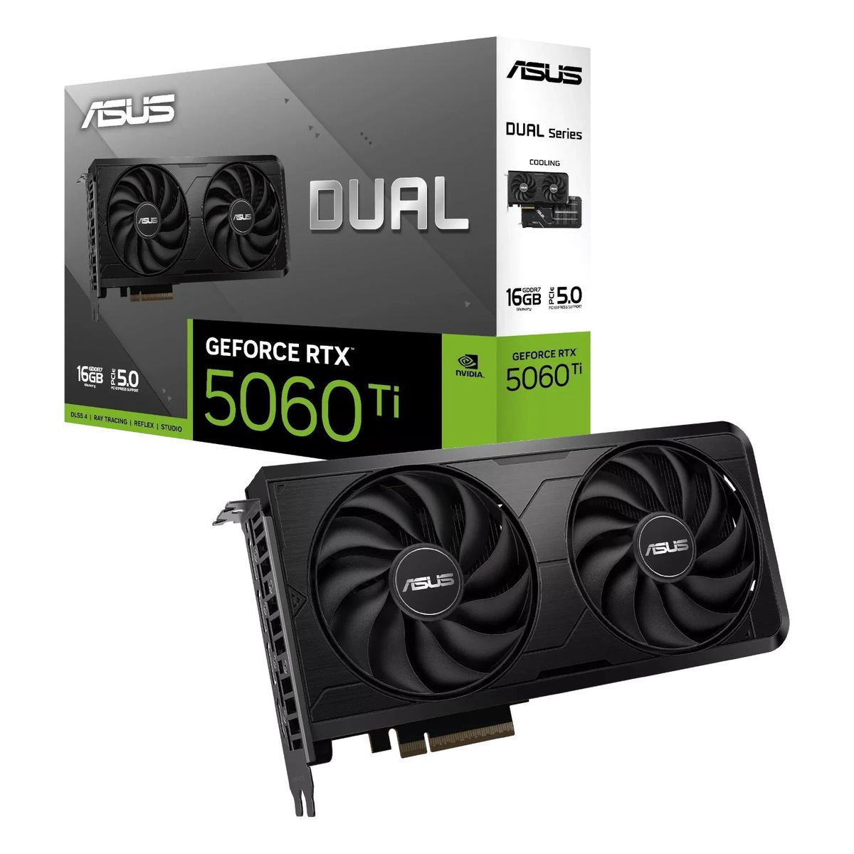 ASUS - Tarjeta de Video - Asus Dual - Nvidia RTX 5060 Ti EVO - 16GB