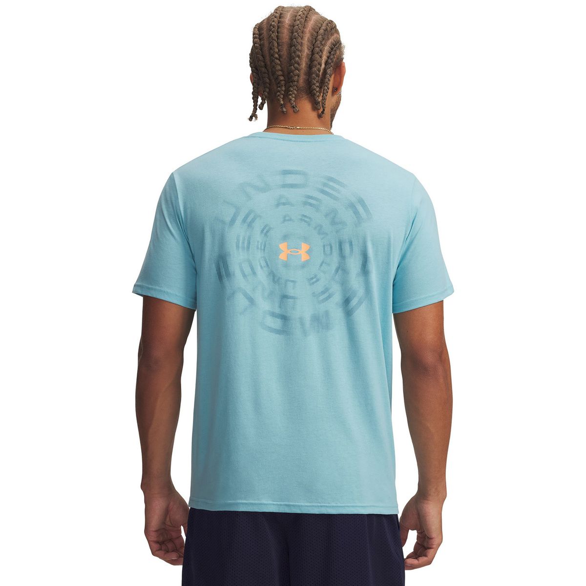 UNDER ARMOUR - Polera M/C Hombre Blur Wordmark Ss Azul UNDER ARMOUR