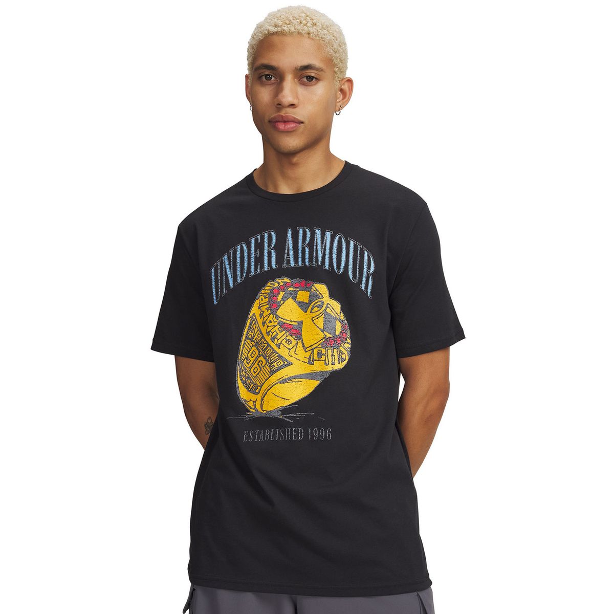 UNDER ARMOUR - Polera M/C Hombre M Champ Ring Ss Negro UNDER ARMOUR