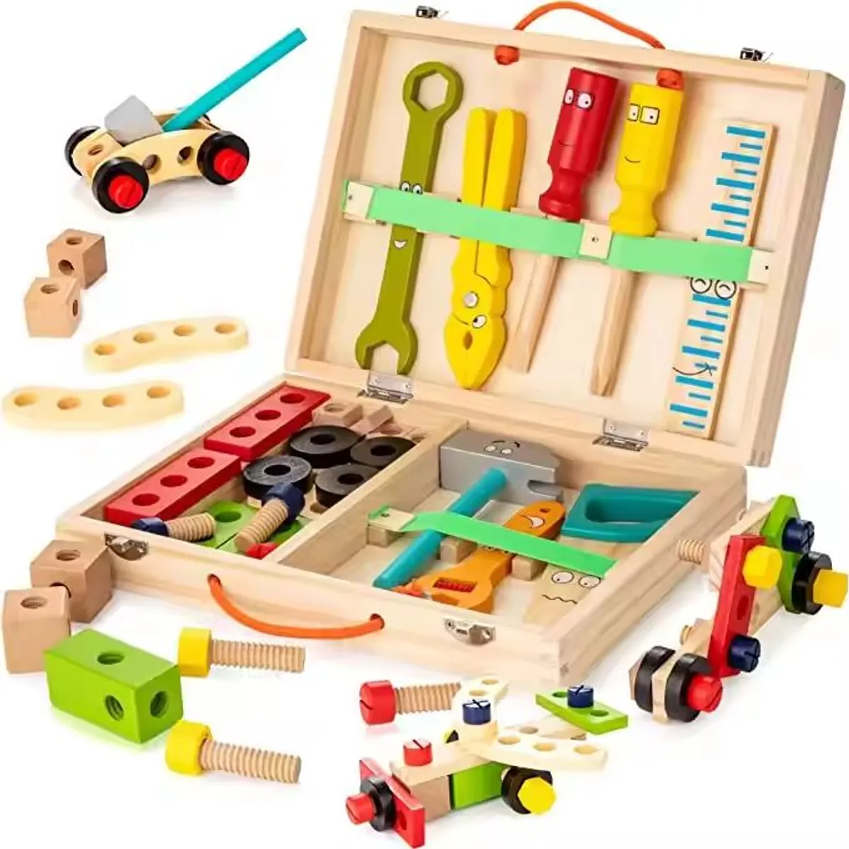 GENERICO - Set De Herramientas Madera Niños Juguete Montessori Didáctico Construcción
