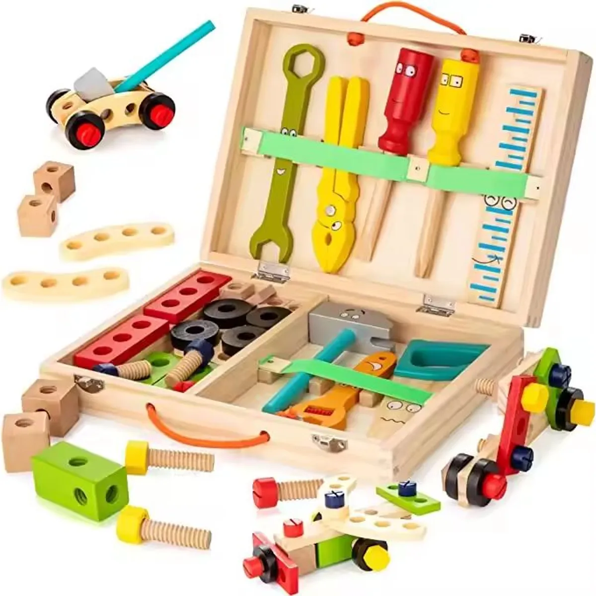 GENERICO - Set De Herramientas Madera Niños Juguete Montessori Didáctico Construcción