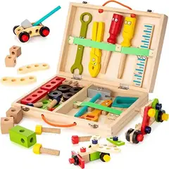 GENERICO - Set De Herramientas Madera Niños Juguete Montessori Didáctico Construcción