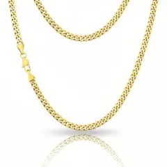 SAINT VENIK - Cadena Miami Cuban Enchapada en Oro 5mm 60cm