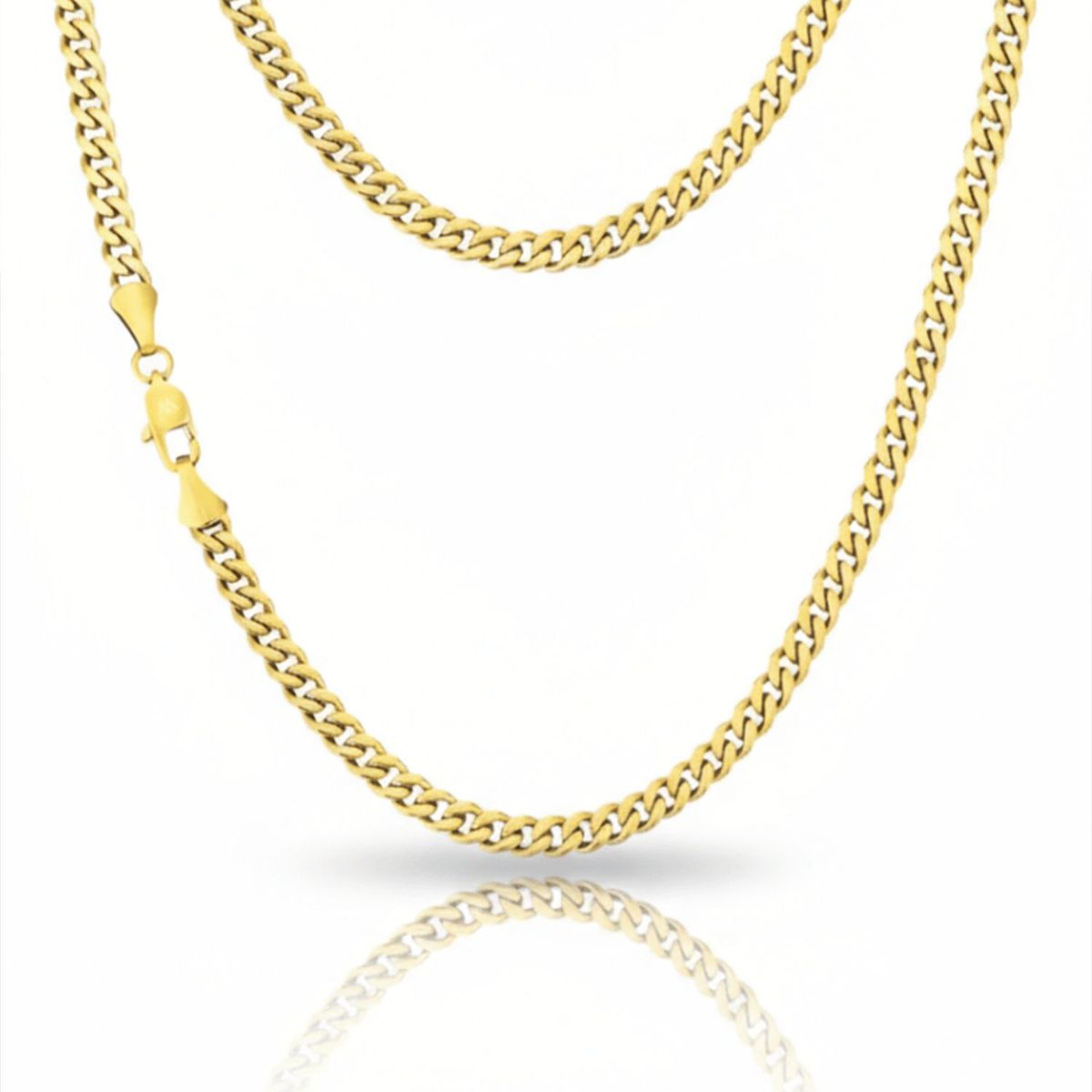 SAINT VENIK - Cadena Miami Cuban Enchapada en Oro 5mm 55cm Saint Venik