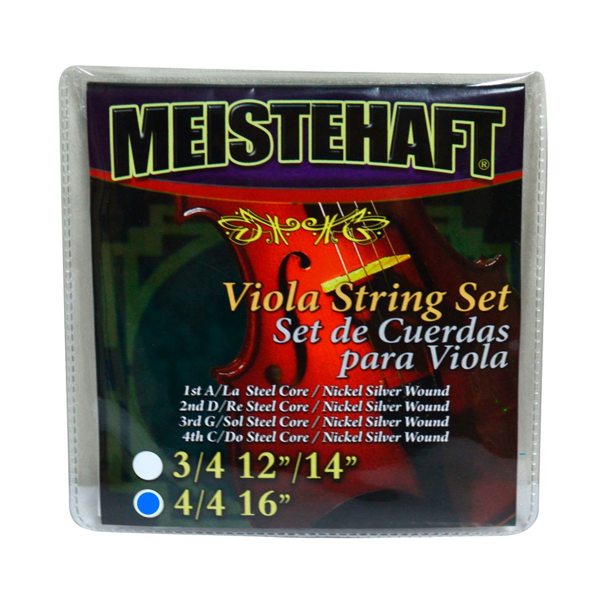 MEISTEHAFT - SET 4 CUERDAS DE VIOLA 4/4 MEISTEHAFT
