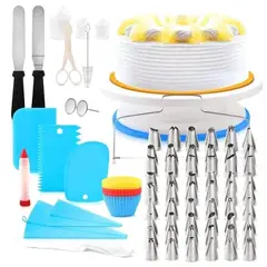 GENERICO - Kit Decoración Para Repostería Con Soporte Giratorio 106 Pcs