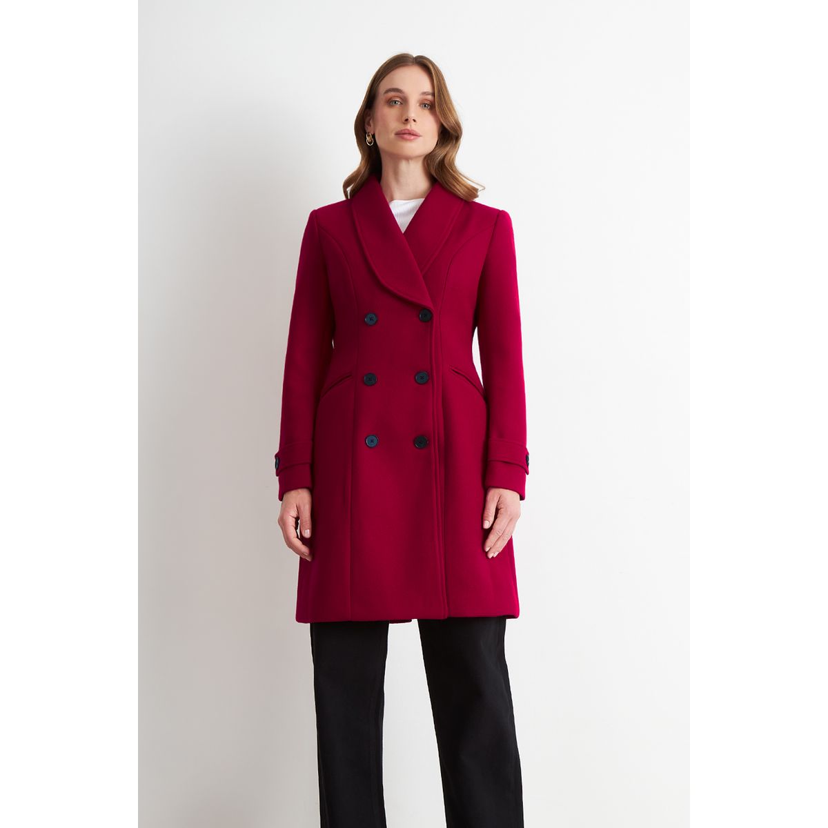 NICOPOLY - Abrigo Solapa Redonda Rojo Nicopoly