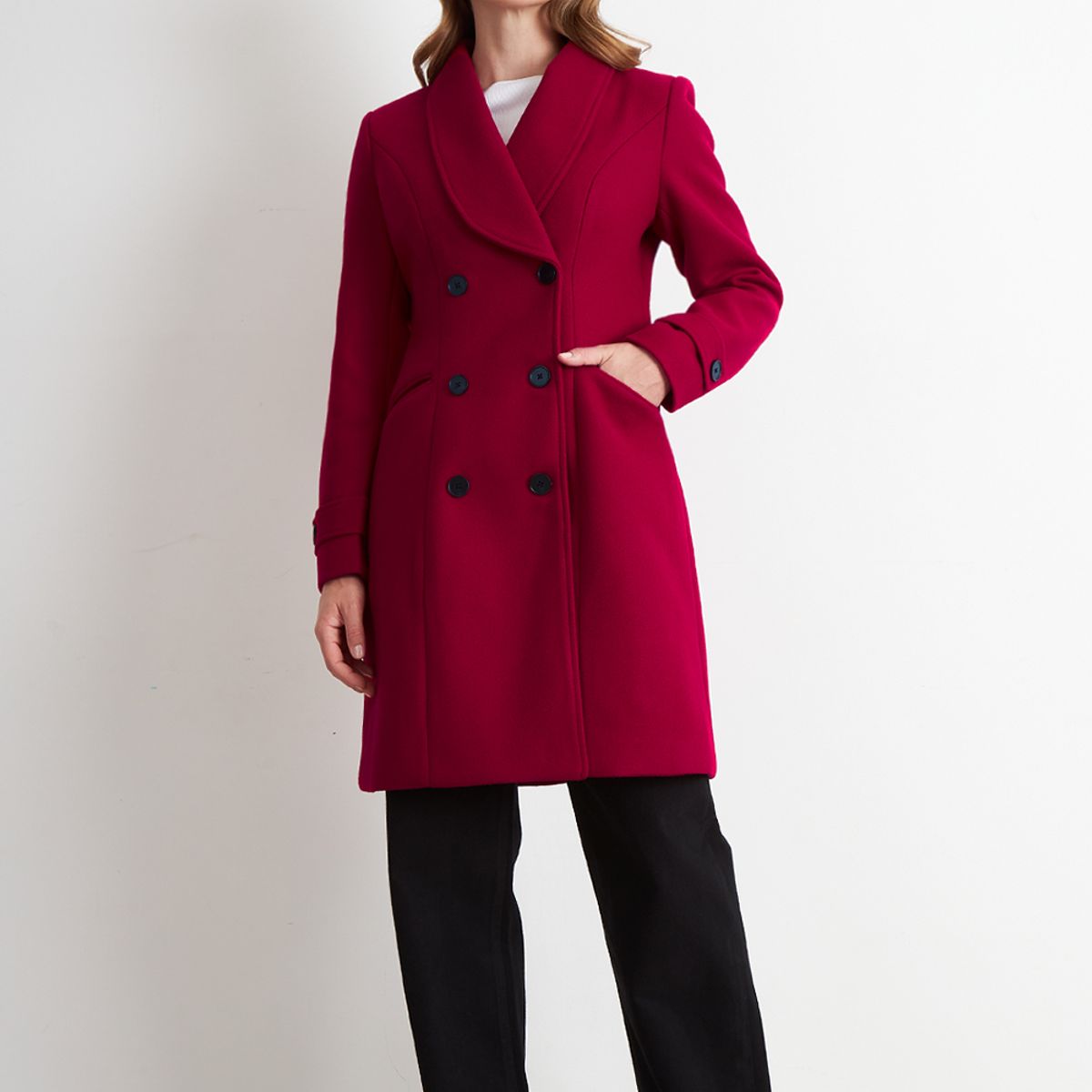 NICOPOLY - Abrigo Solapa Redonda Rojo Nicopoly