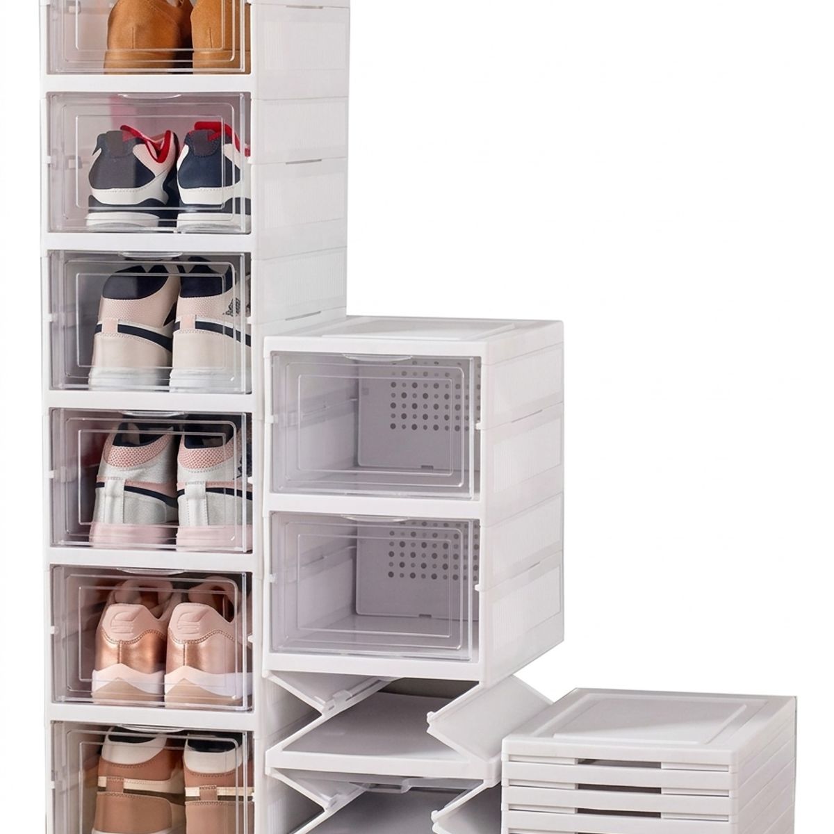 GENERICO - Organizador de zapatos plegable y apilable de 6 Niveles