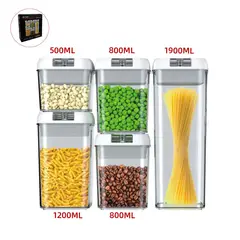 GENERICO - Set 5 Contenedores Hermeticos 500 a 1900 Ml Cocina