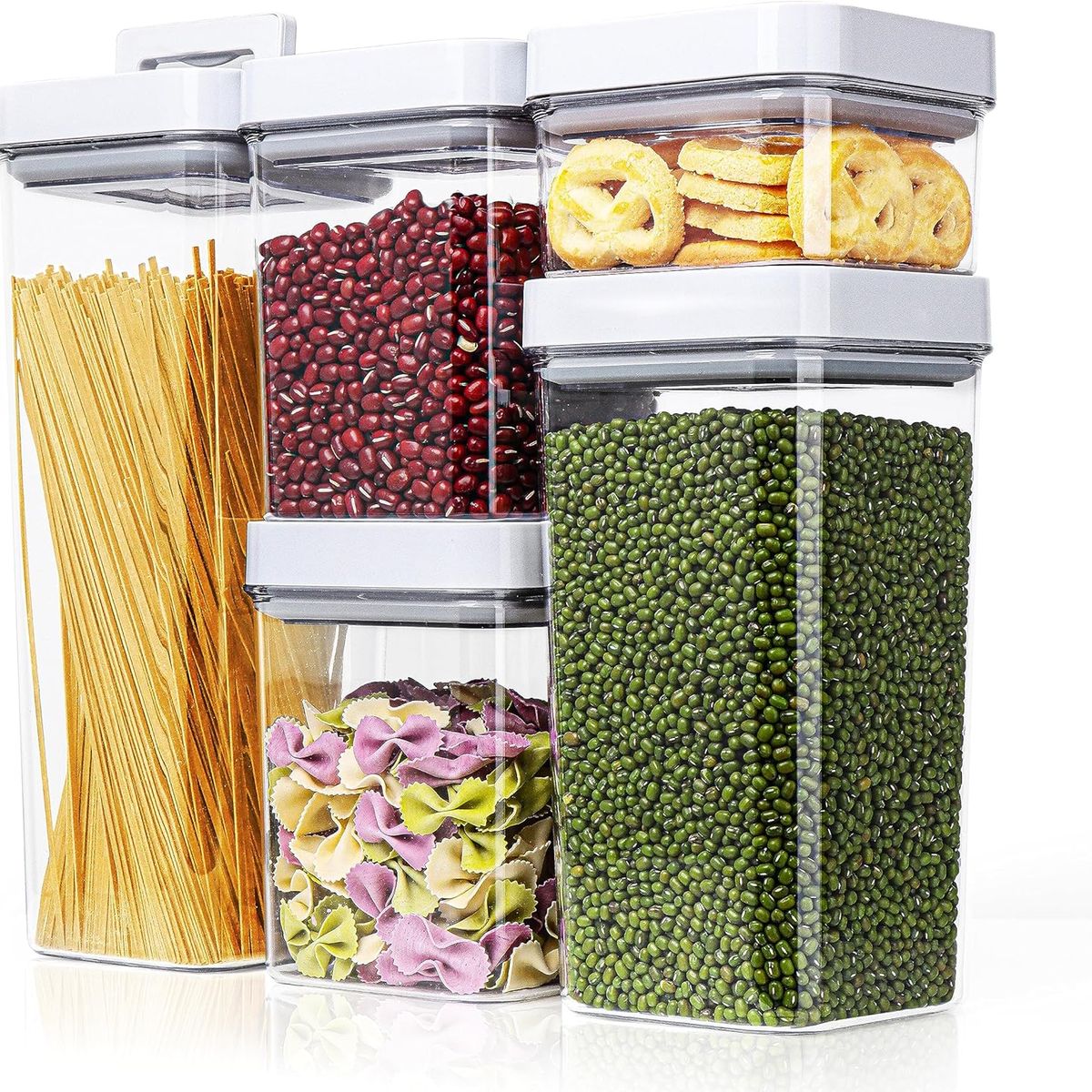 GENERICO - Set 5 Contenedores Hermeticos 500 a 1900 Ml Cocina