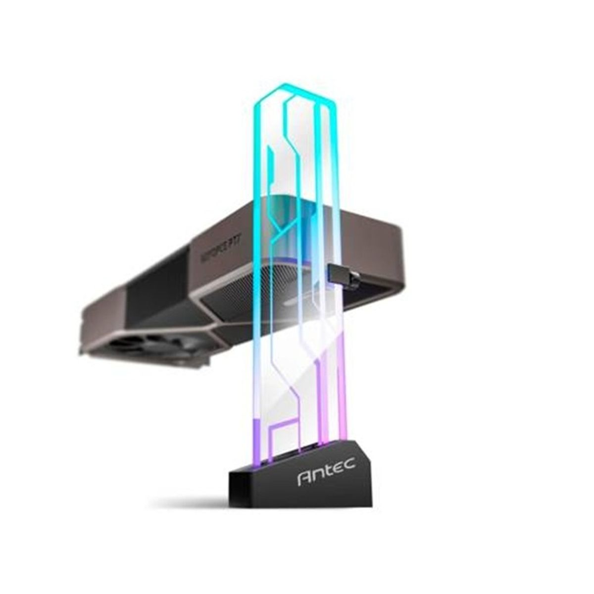 GENERICO - Soporte para GPU Antec ARGB Tempered Glass Iluminación ARGB