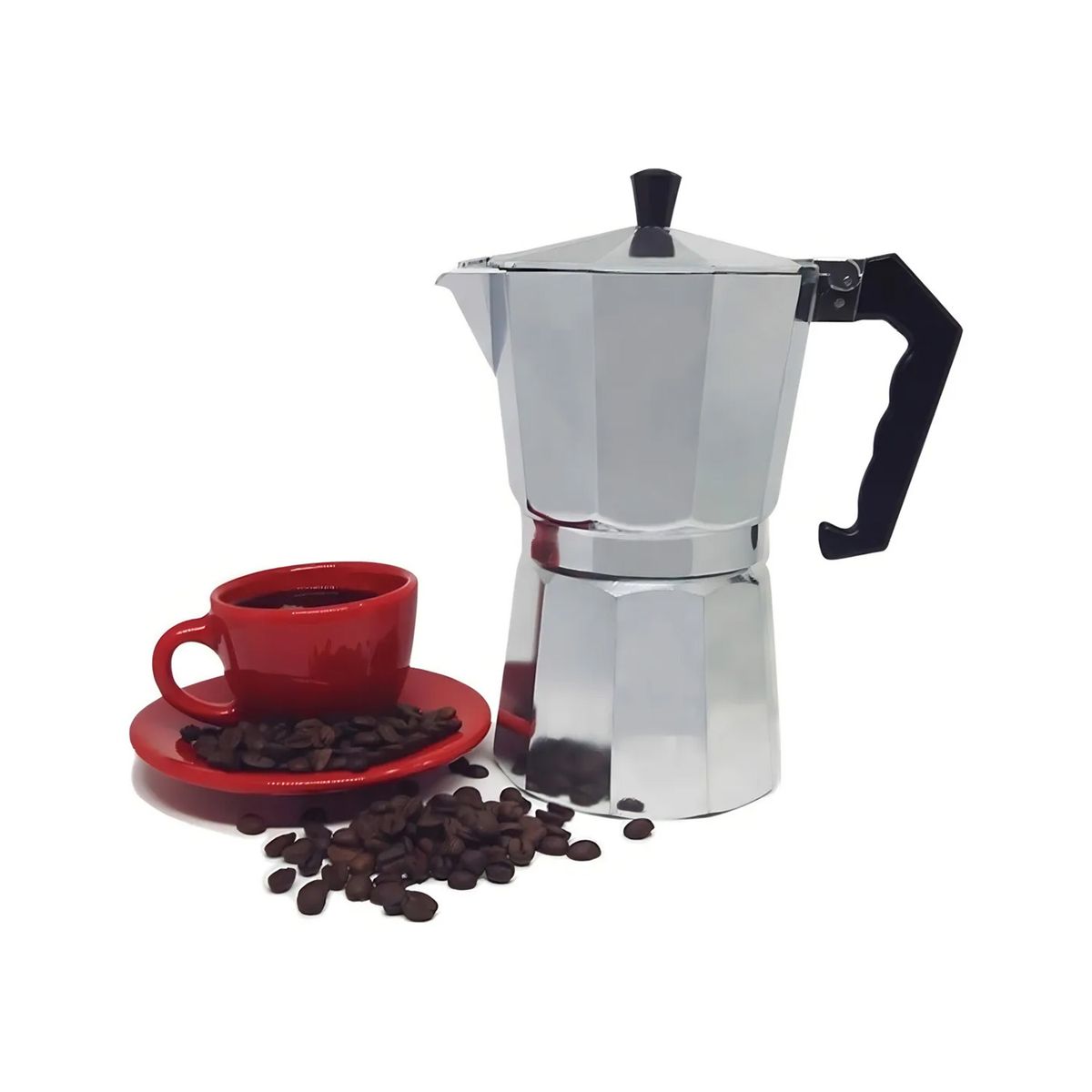 GENERICO - Cafetera Italiana De Aluminio 6 Tazas Cafe