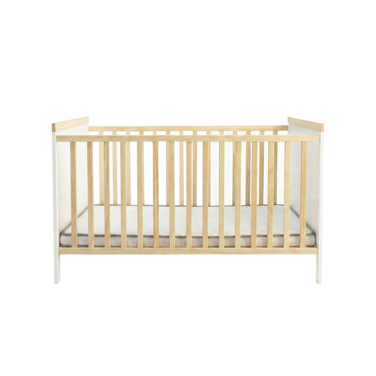 RELAN - Cuna de Madera Funcional Aurora Relan Evolutiva 2 en 1 Con Colchón...