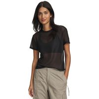 Polera M/C Mujer Mesh Negro