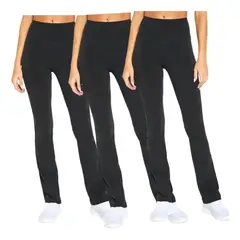 AAYO MODA - Pack 3 Calzas Rectas Con Chiporro Mujer Tallas y Colores