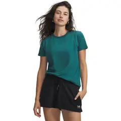 UNDER ARMOUR - Polera M/C Mujer Rival Core Ss Verde
