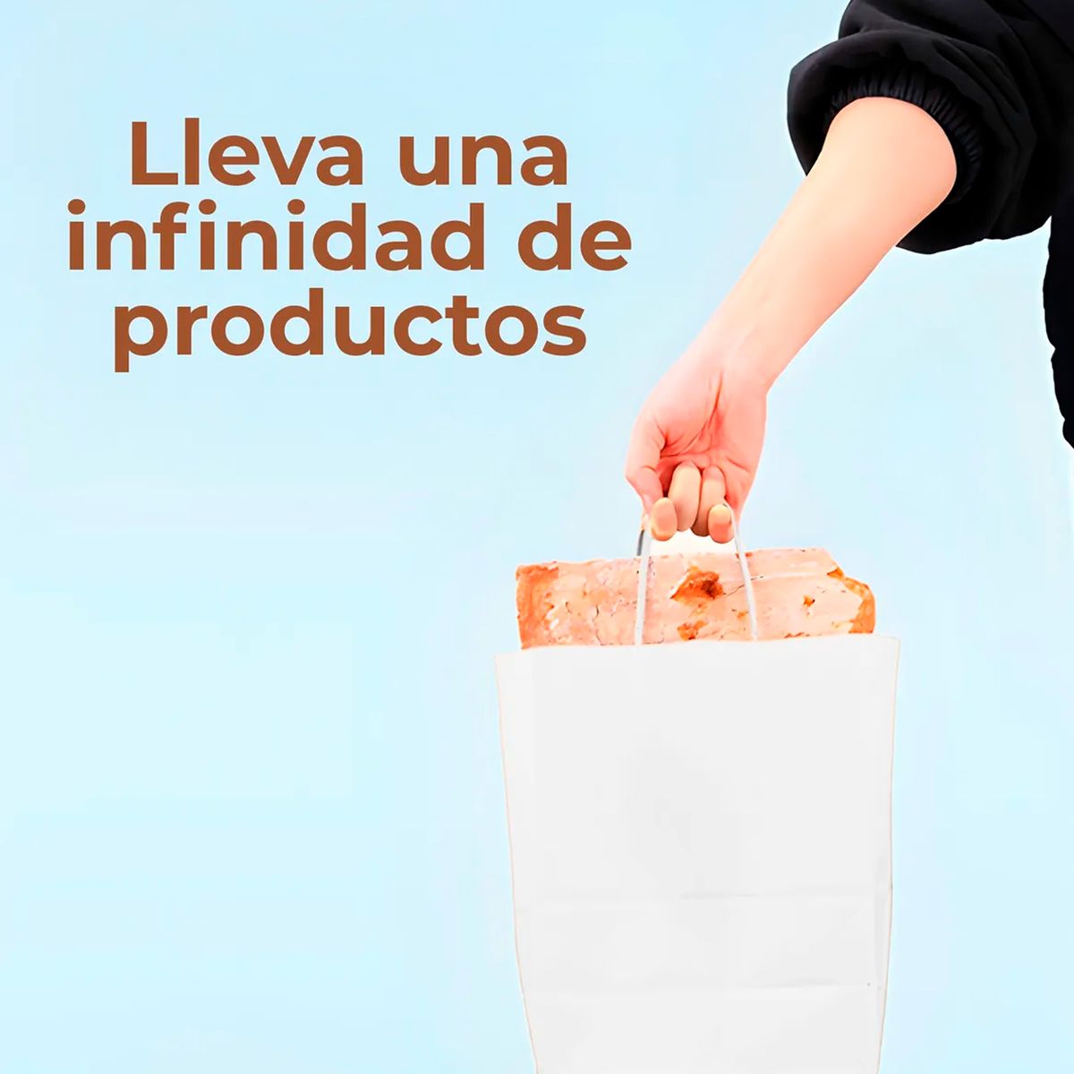 GENERICO - Bolsa Papel Kraft Ecológica Blanco 15X8X21 CM Pack X100