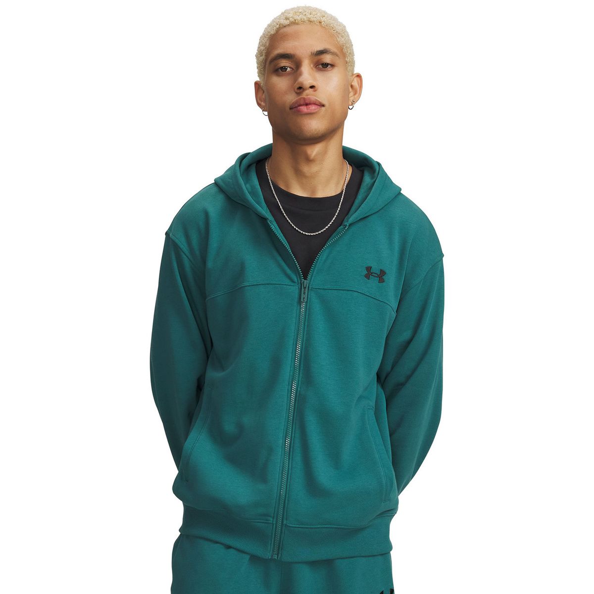 UNDER ARMOUR - Poleron Hombre Rival Lightweight Full Zip Verde UNDER ARMOUR