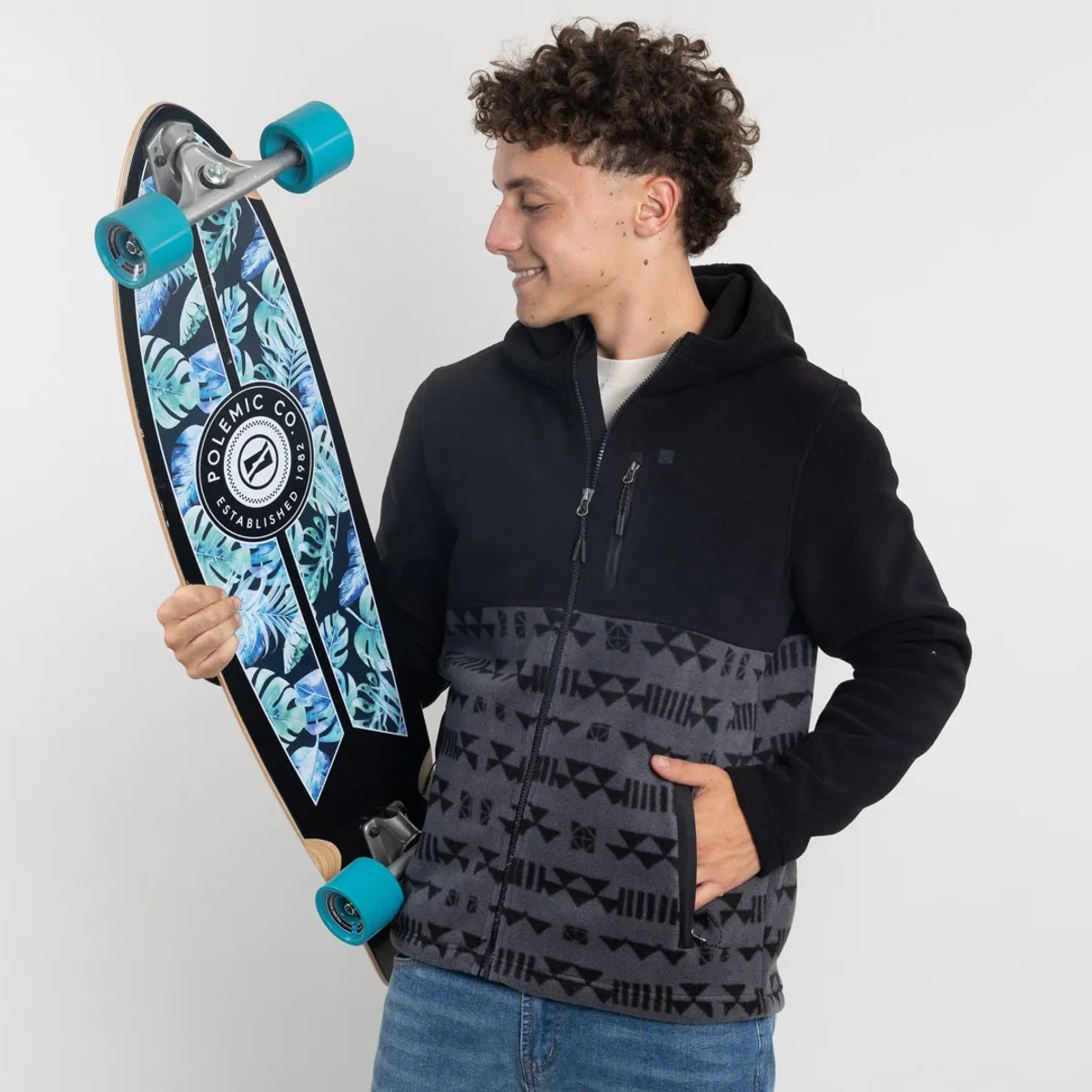 POLEMIC - Polerón Juvenil Polar micropolar estampado con gorro Polemic