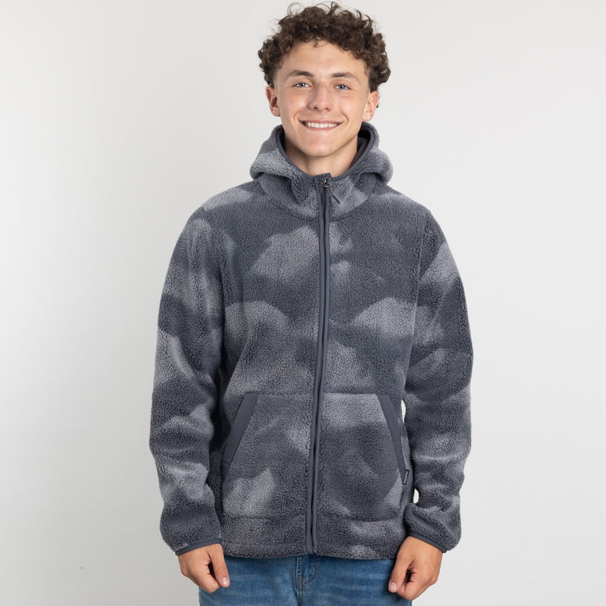 POLEMIC - Polerón Juvenil Mini Sherpa Print con gorro Polemic