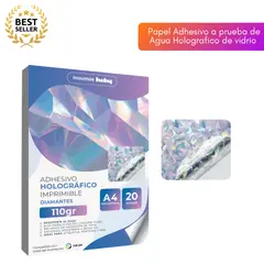 GENERICO - Papel Adhesivo Holográfico Imprimible Vidrio