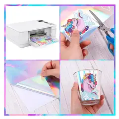 GENERICO - Papel Adhesivo Holográfico Imprimible Burbujas