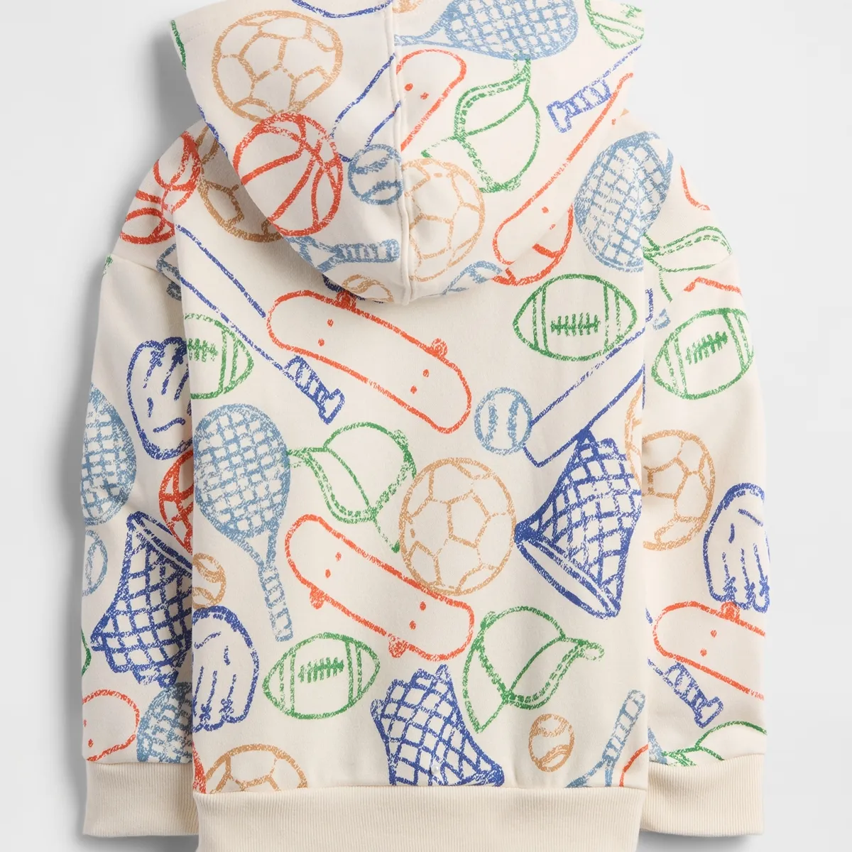 GAP - Polerón Toddler Niño Con Gorro Con Cierre Logo Blanco Gap