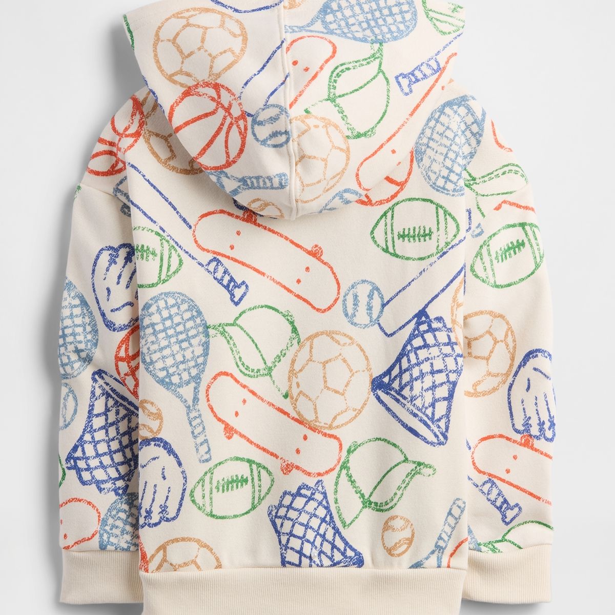 GAP - Polerón Toddler Niño Con Gorro Con Cierre Logo Blanco Gap
