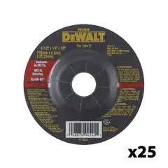 DEWALT - Set 25 discos desbaste metal 4-12 DW44540