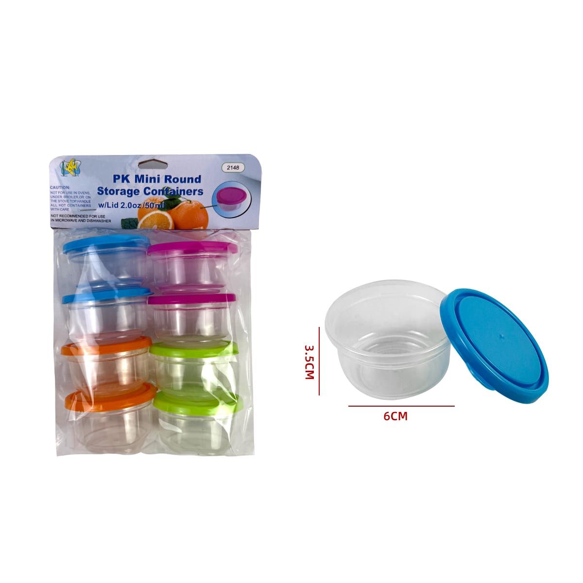 GENERICO - Set 8 Fuentes Plasticas Pequeñas 6x3.5 Cm Cocina