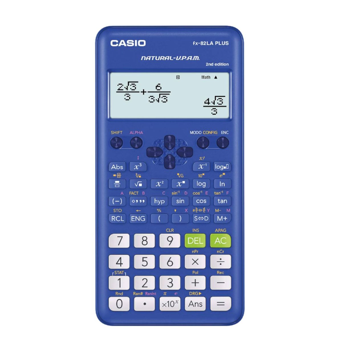 CASIO - Calculadora Cientifica Casio Fx-82La Plus 252 Funciones Azul