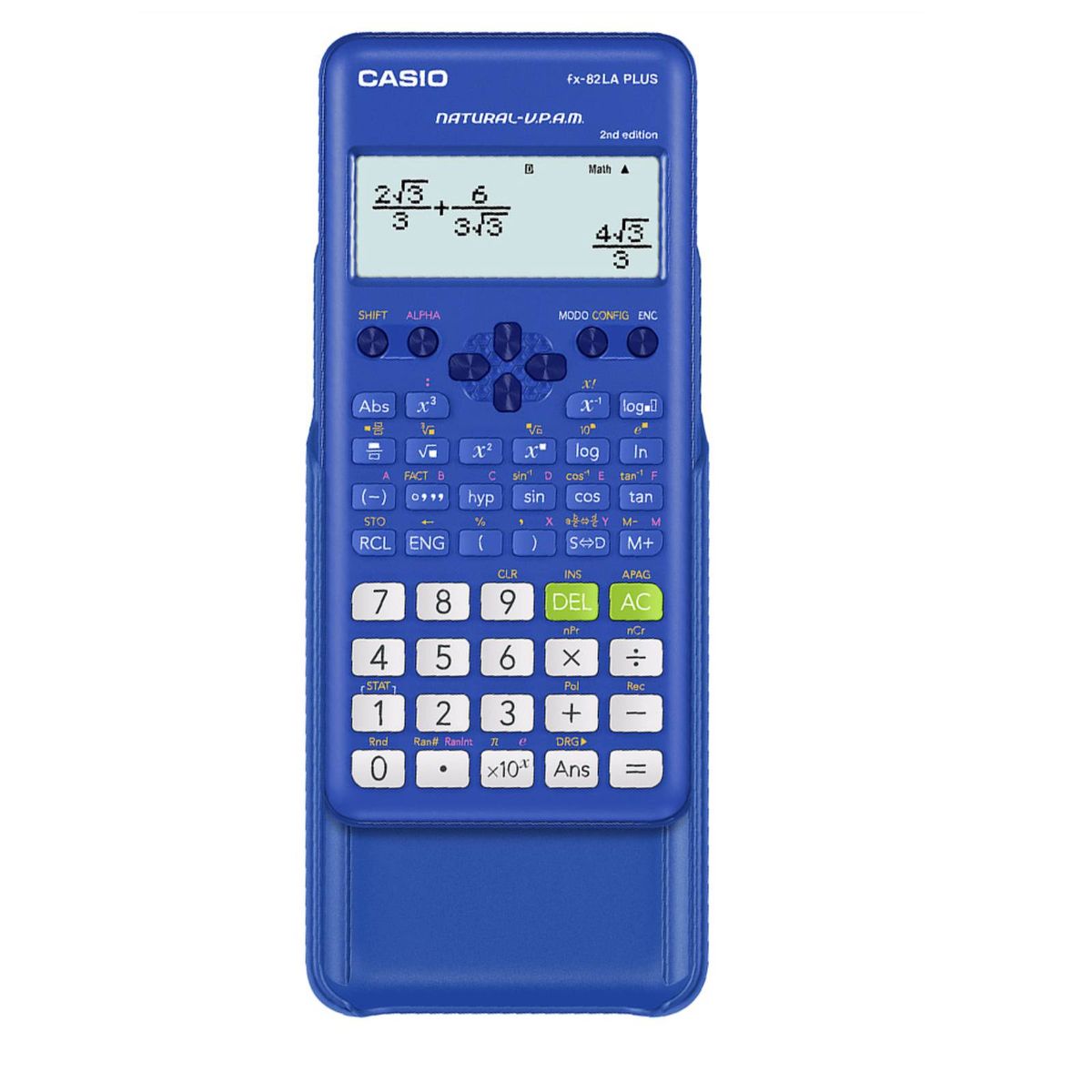 CASIO - Calculadora Cientifica Casio Fx-82La Plus 252 Funciones Azul
