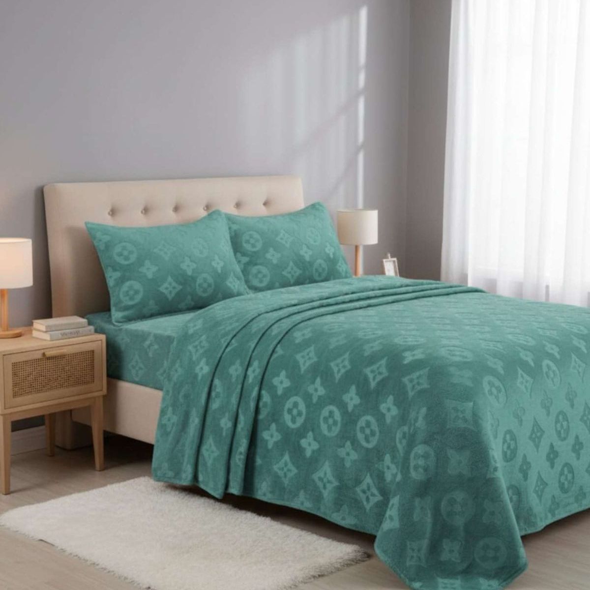 GENERICO - Sabanas Polar Plush 2 Plazas Termicas Invierno Ultra Suave