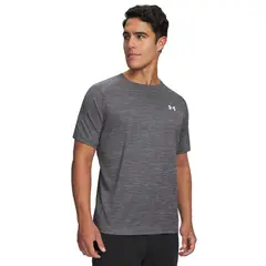 UNDER ARMOUR - Polera M/C Hombre Tech Textured Gris