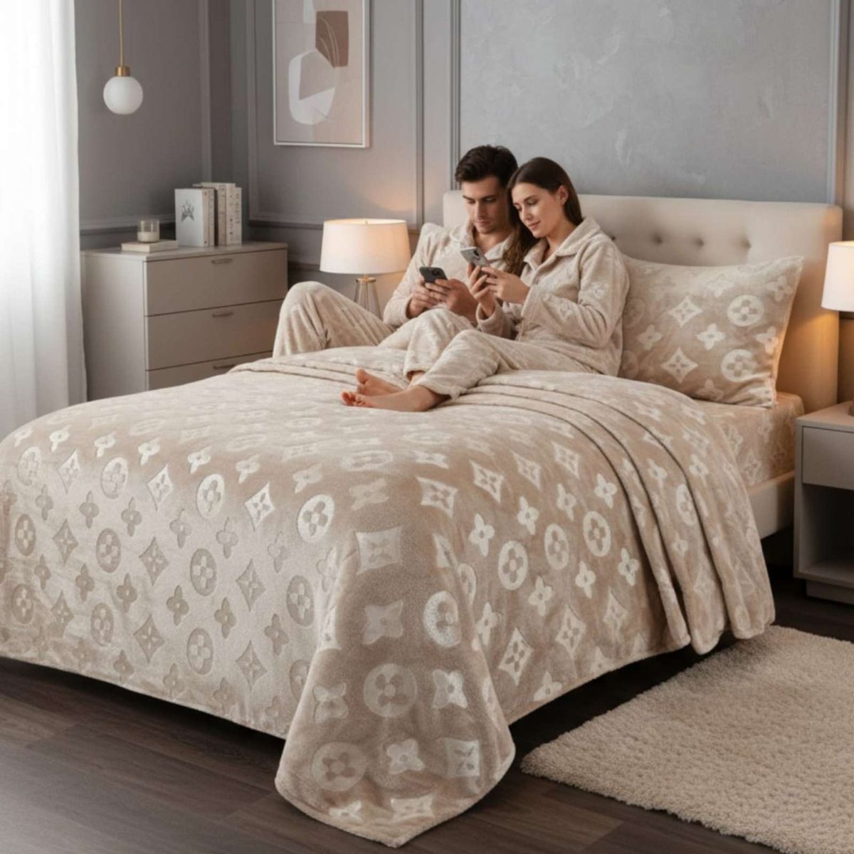 GENERICO - Sabanas Polar Plush King Termicas Invierno Ultra Suave