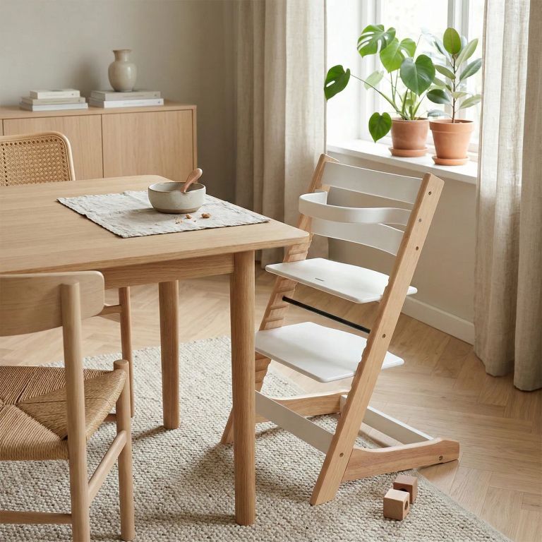 Silla de Comer Evolutiva para Bebe Edda Multiuso Blanco