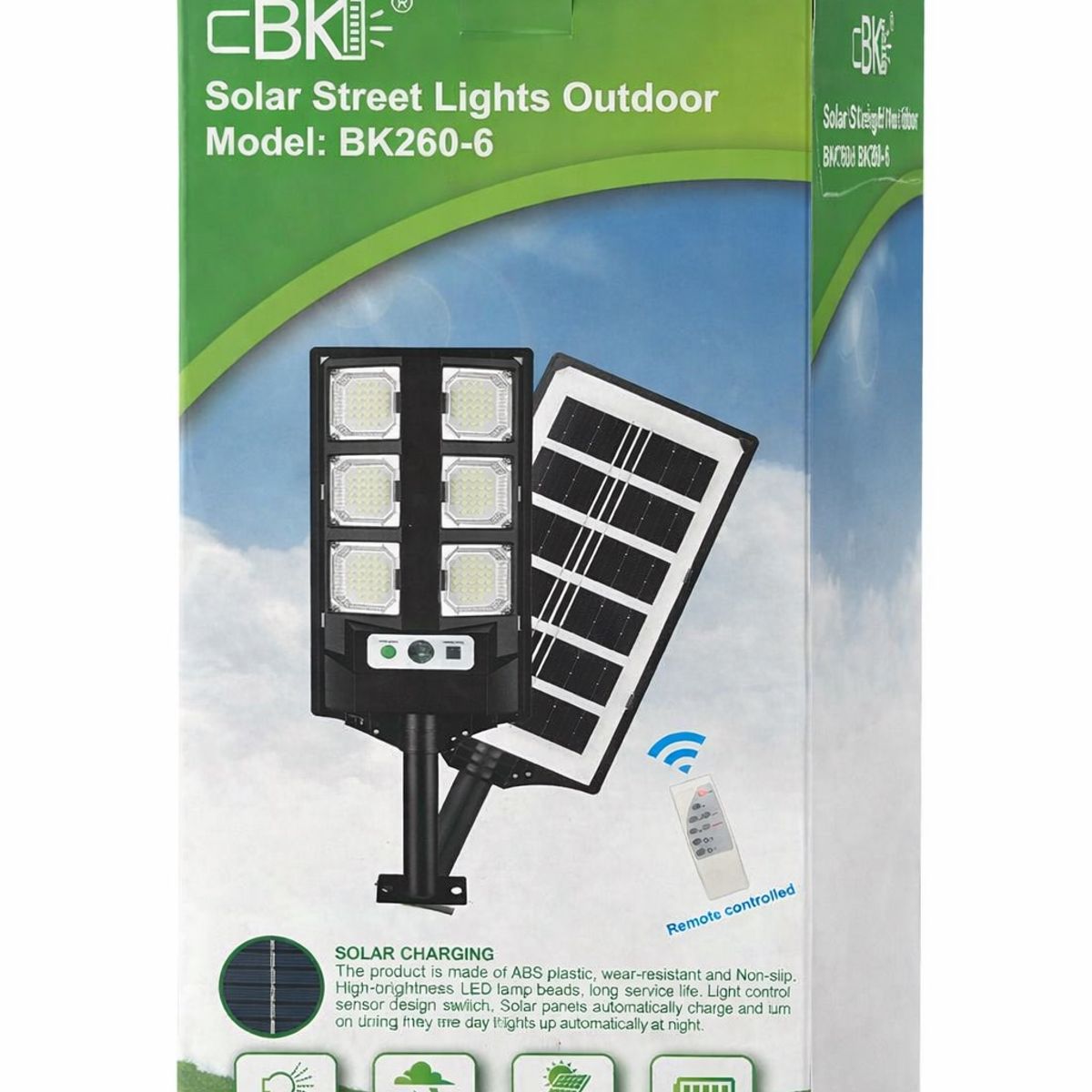 GENERICO - Foco Solar 600w Potente Luz Led Exterior + Soporte Negro