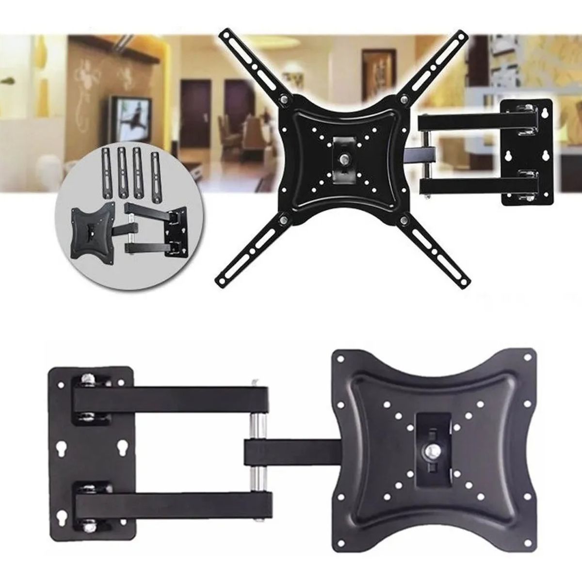 GENERICO - Soporte Pared Home Design 14 A 42 Articulado Inclinable