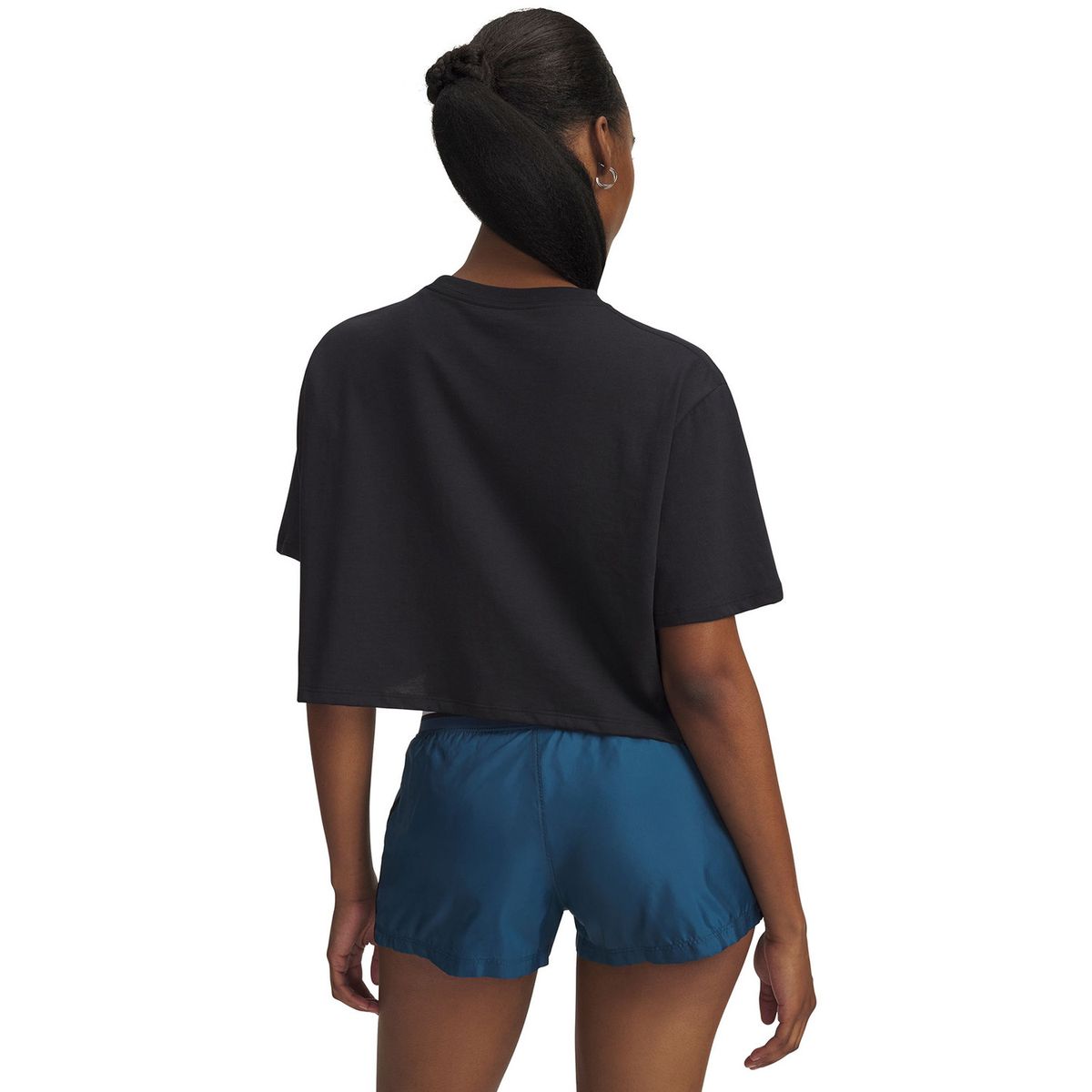 UNDER ARMOUR - Polera M/C Mujer W Wordmark Crop Ss Polera Negro UNDER ARMOUR