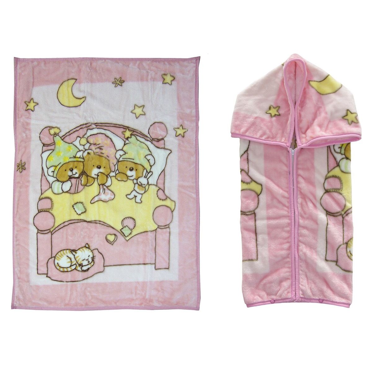 BEBESIT - Saco con Broche De Oso Rosa 104Br