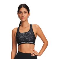 Peto UA Mid Crossback Printed Negro Mujer