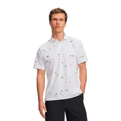 UNDER ARMOUR - Polera M/C UA Armourdry Printed Blanco Hombre