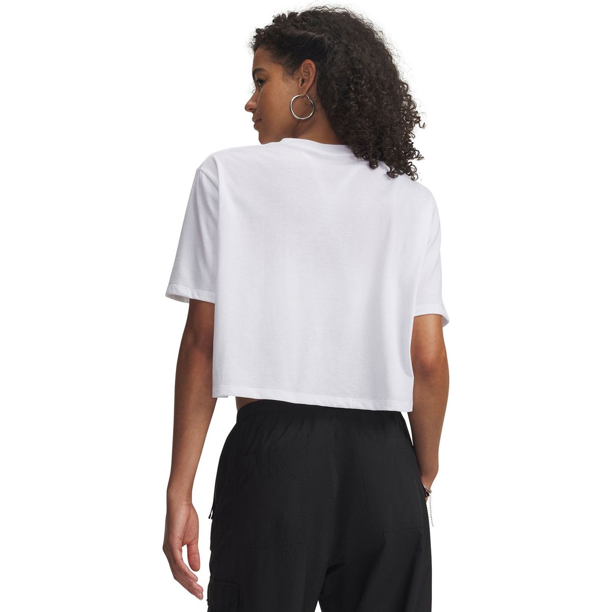 UNDER ARMOUR - Polera M/C Mujer W Wordmark Crop Ss Polera Blanco UNDER ARMOUR